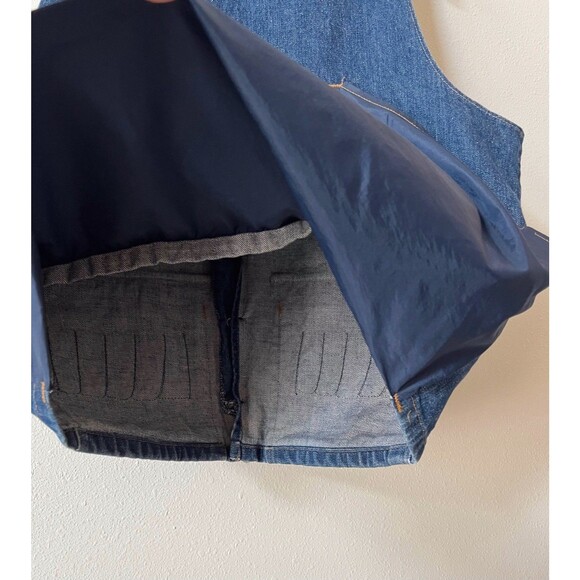 Vintage Game Winner Sportswear Denim Hunting Vest Mens XL Bird Duck Utility 80s - Picture 8 of 9